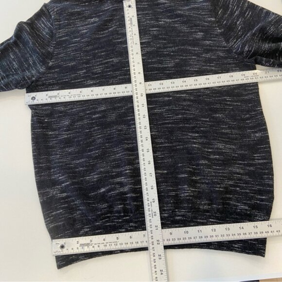 Club Monaco Ralph Lauren 100% merino wool sweater hood black white large unisex - Picture 14 of 14